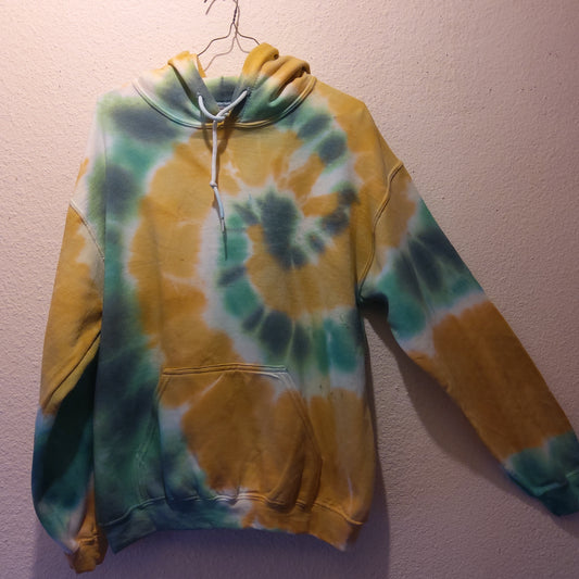 Grn/Gold Spiral Hoodie