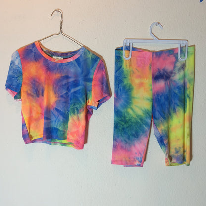 Knitted Tie-Dye Short Set