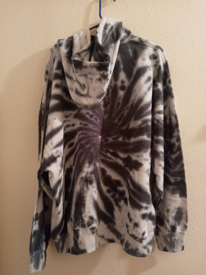 Black and White Tie-Dye Hoodie