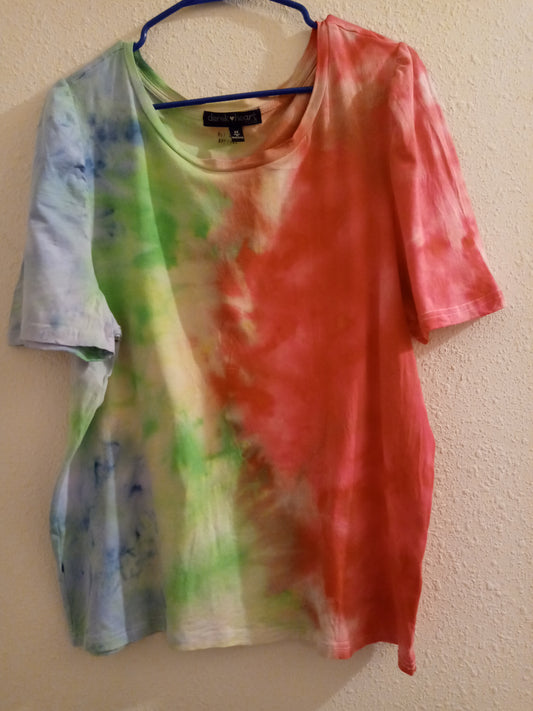 Ladies Firecracker Tie-Dye Blouse